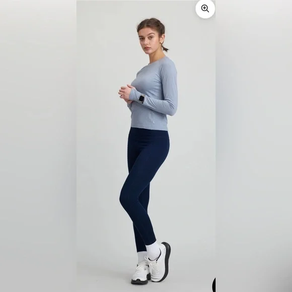 NWT Women's Cozy Zero Merino Blend Lightweight Navy Blue Leggings Pants. Small. - Picture 4 of 14
